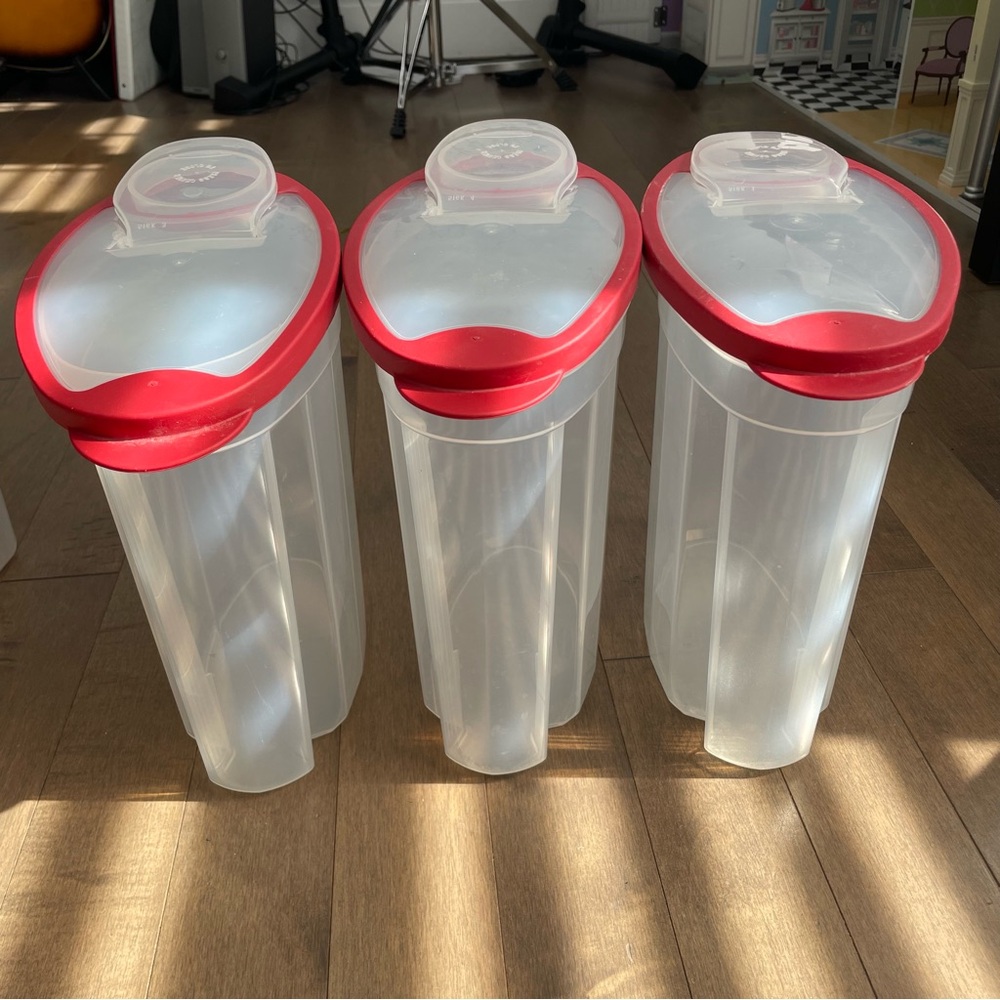 Red and Clear Kitchen Storage Containers Set Rubbermaid